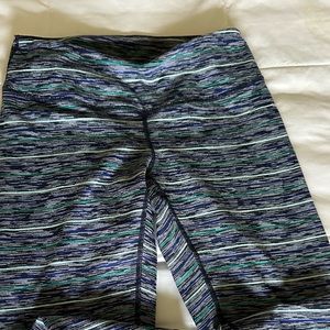 Zella blue striped ankle leggings tights in XS.